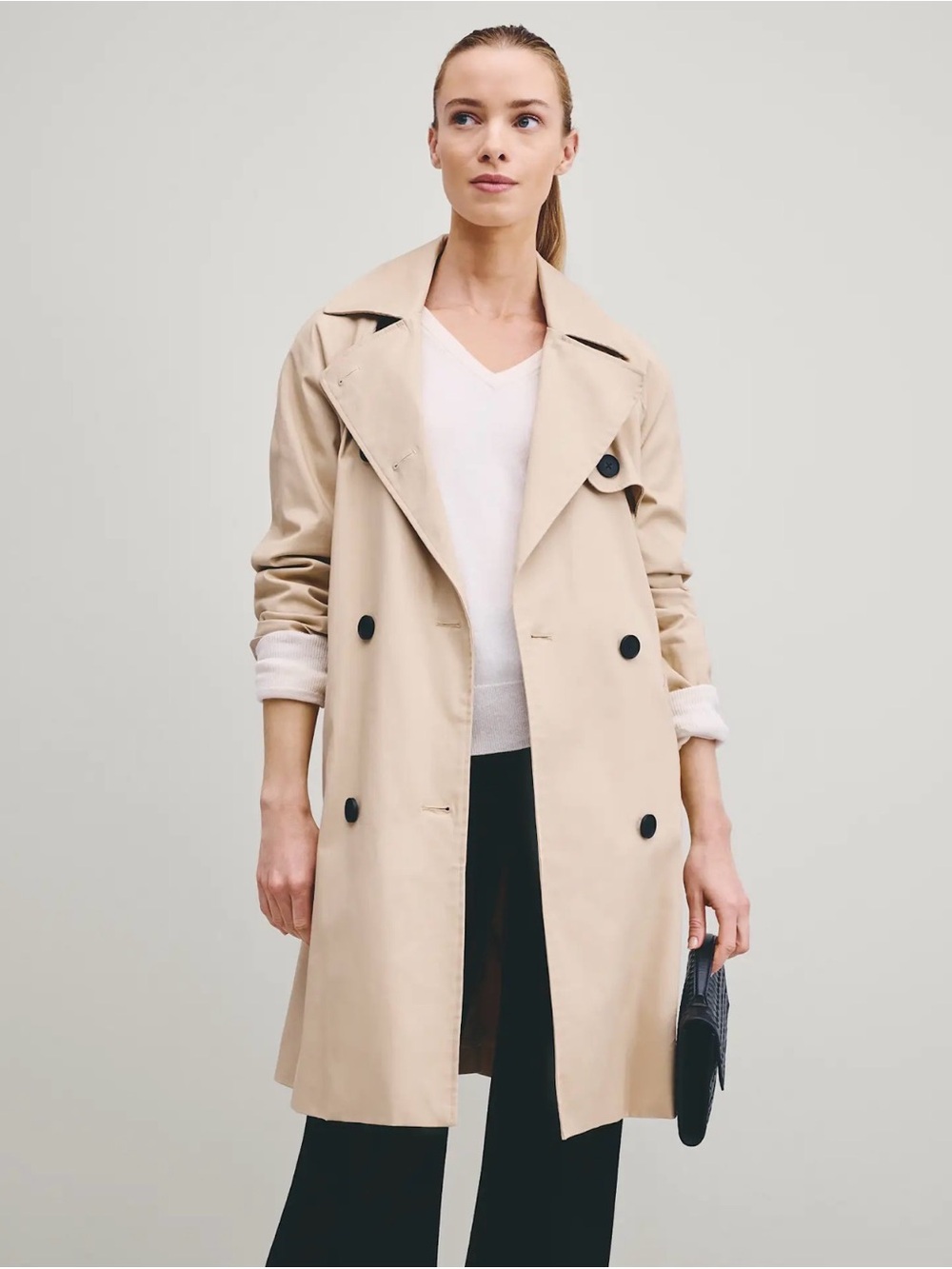 NWT Organic Quince Comfort Stretch Trench Coat